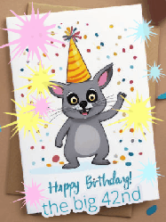 Happy Birthday Age 42 GIF, 42nd Birthday GIF