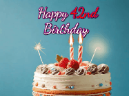 Happy Birthday Age 42 GIF, 42nd Birthday GIF
