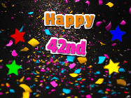 Happy Birthday Age 42 GIF, 42nd Birthday GIF