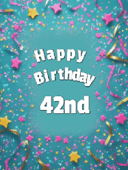 Happy Birthday Age 42 GIF, 42nd Birthday GIF