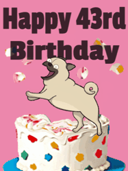 Happy Birthday Age 43 GIF, 43rd Birthday GIF