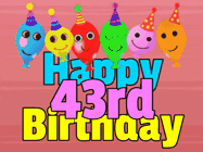 Happy Birthday Age 43 GIF, 43rd Birthday GIF