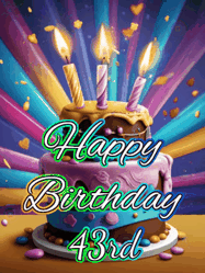 Happy Birthday Age 43 GIF, 43rd Birthday GIF