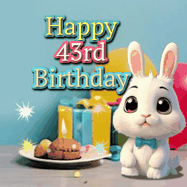 Happy Birthday Age 43 GIF, 43rd Birthday GIF