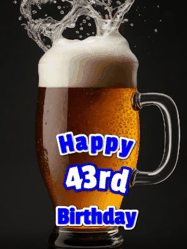 Happy Birthday Age 43 GIF, 43rd Birthday GIF