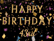 Happy Birthday Age 43 GIF, 43rd Birthday GIF