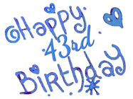 Happy Birthday Age 43 GIF, 43rd Birthday GIF