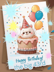 Happy Birthday Age 43 GIF, 43rd Birthday GIF