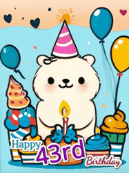 Happy Birthday Age 43 GIF, 43rd Birthday GIF