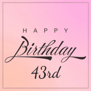 Happy Birthday Age 43 GIF, 43rd Birthday GIF: A beautiful birthday cake gif with animated sparkles and glitter Happy Birthday Name you can customize