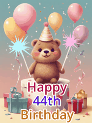 Happy Birthday Age 44 GIF, 44th Birthday GIF