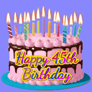 Happy Birthday Age 45 GIF, 45th Birthday GIF