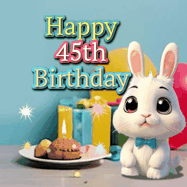 Happy Birthday Age 45 GIF, 45th Birthday GIF
