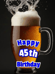 Happy Birthday Age 45 GIF, 45th Birthday GIF