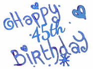 Happy Birthday Age 45 GIF, 45th Birthday GIF