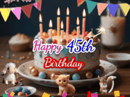 Happy Birthday Age 45 GIF, 45th Birthday GIF
