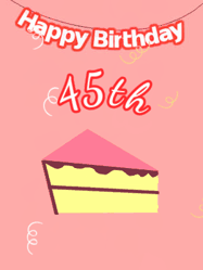 Happy Birthday Age 45 GIF, 45th Birthday GIF