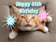 Happy Birthday Age 45 GIF, 45th Birthday GIF