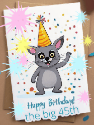 Happy Birthday Age 45 GIF, 45th Birthday GIF