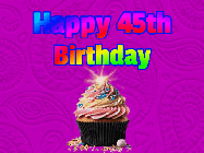 Happy Birthday Age 45 GIF, 45th Birthday GIF