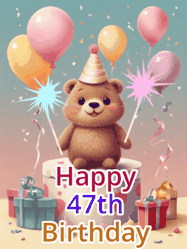 Happy Birthday Age 47 GIF, 47th Birthday GIF