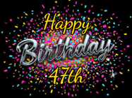 Happy Birthday Age 47 GIF, 47th Birthday GIF
