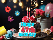 Happy Birthday Age 47 GIF, 47th Birthday GIF