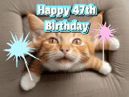 Happy Birthday Age 47 GIF, 47th Birthday GIF