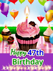 Happy Birthday Age 47 GIF, 47th Birthday GIF