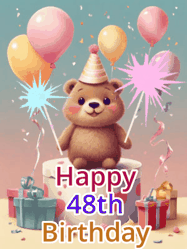 Happy Birthday Age 48 GIF, 48th Birthday GIF