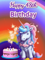 Happy Birthday Age 48 GIF, 48th Birthday GIF