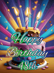 Happy Birthday Age 48 GIF, 48th Birthday GIF