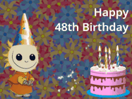 Happy Birthday Age 48 GIF, 48th Birthday GIF