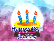 Happy Birthday Age 48 GIF, 48th Birthday GIF