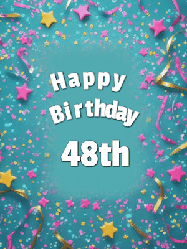 Happy Birthday Age 48 GIF, 48th Birthday GIF