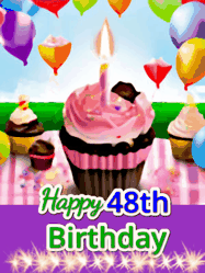 Happy Birthday Age 48 GIF, 48th Birthday GIF