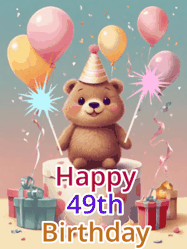 Happy Birthday Age 49 GIF, 49th Birthday GIF