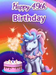 Happy Birthday Age 49 GIF, 49th Birthday GIF