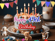 Happy Birthday Age 49 GIF, 49th Birthday GIF