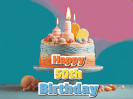 Happy Birthday Age 50 GIF, 50th Birthday GIF