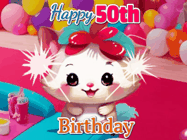 Happy Birthday Age 50 GIF, 50th Birthday GIF