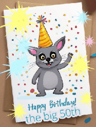 Happy Birthday Age 50 GIF, 50th Birthday GIF