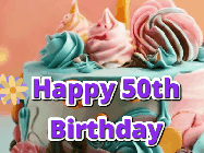 Happy Birthday Age 50 GIF, 50th Birthday GIF