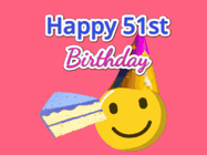 Happy Birthday Age 51 GIF, 51st Birthday GIF