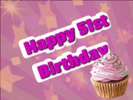 Happy Birthday Age 51 GIF, 51st Birthday GIF