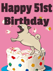Happy Birthday Age 51 GIF, 51st Birthday GIF
