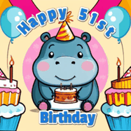 Happy Birthday Age 51 GIF, 51st Birthday GIF