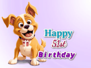 Happy Birthday Age 51 GIF, 51st Birthday GIF
