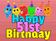 Happy Birthday Age 51 GIF, 51st Birthday GIF