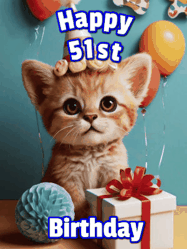 Happy Birthday Age 51 GIF, 51st Birthday GIF